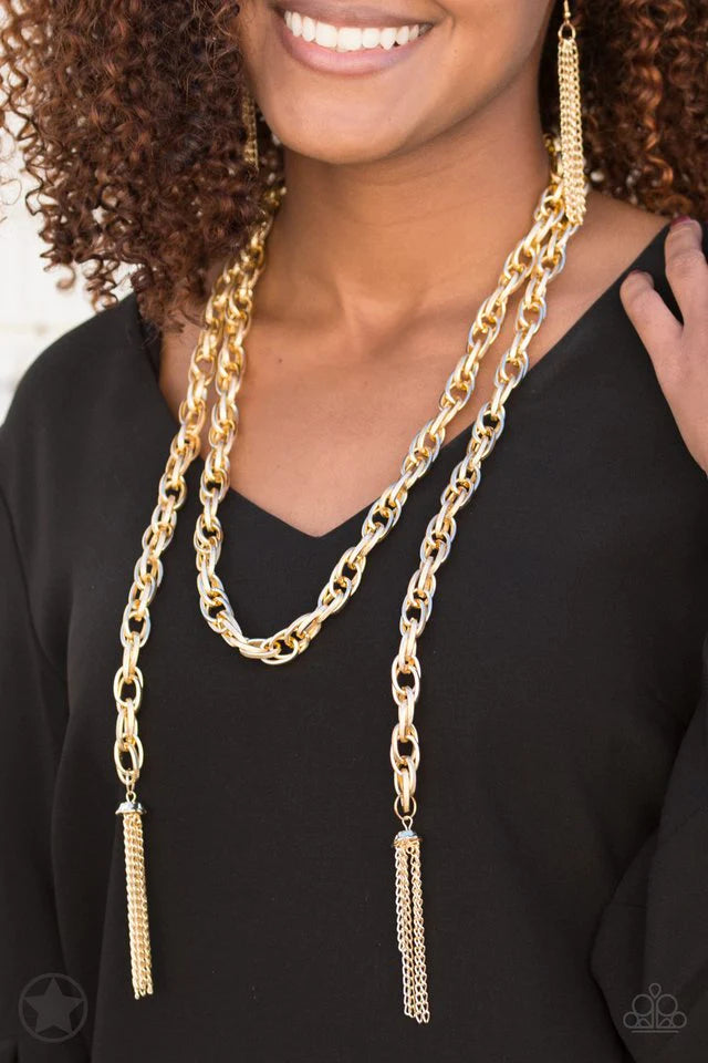 ♥ SCARFed for Attention - Gold ♥ Necklace