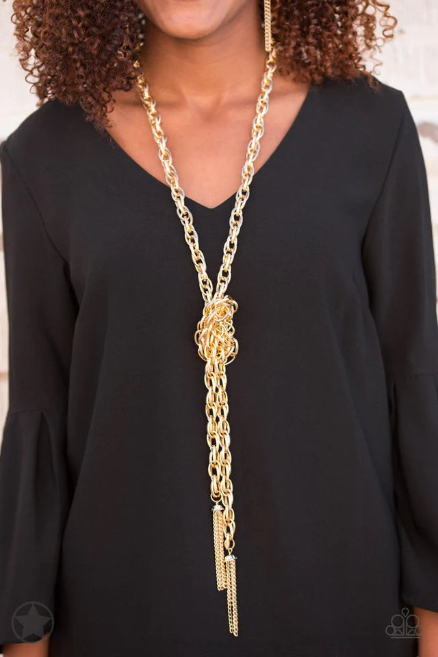 ♥ SCARFed for Attention - Gold ♥ Necklace