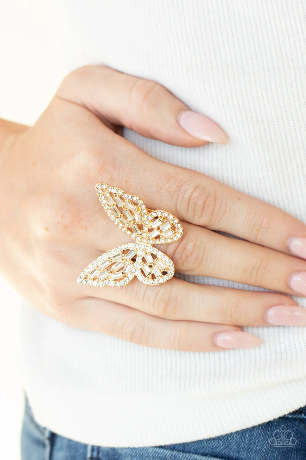 Flauntable Flutter - Gold ♥ Ring