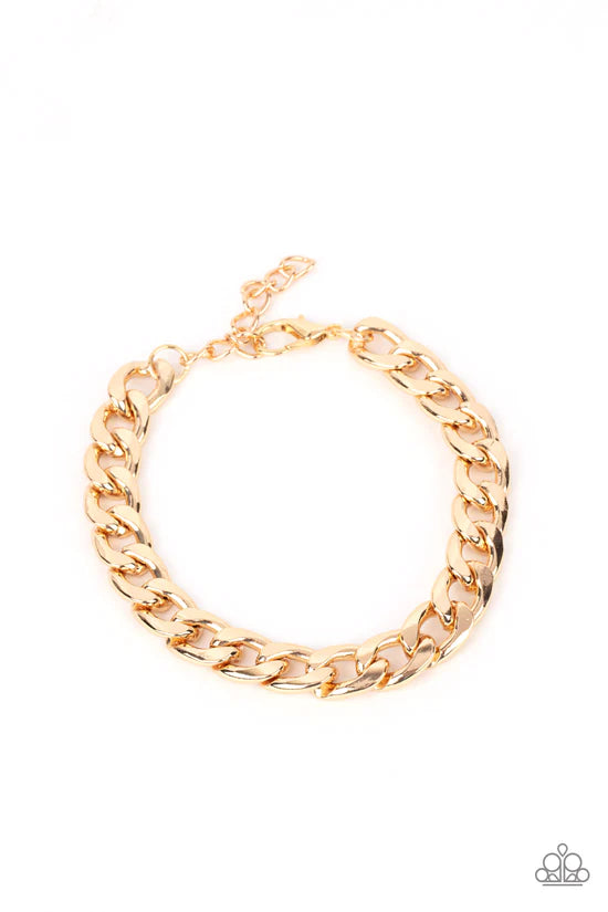 ♥ Knock, Knock, KNOCKOUT - Gold ♥ Mens Bracelet