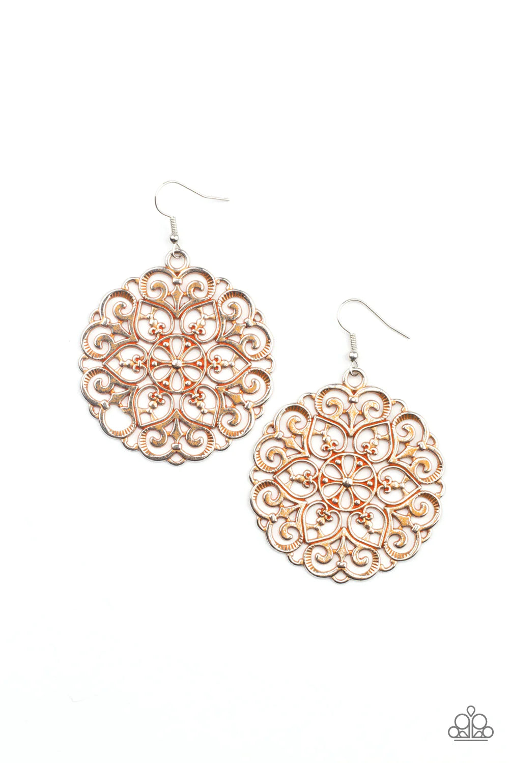 MANDALA Effect - Orange ♥ Earrings