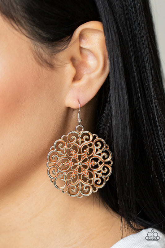 MANDALA Effect - Orange ♥ Earrings