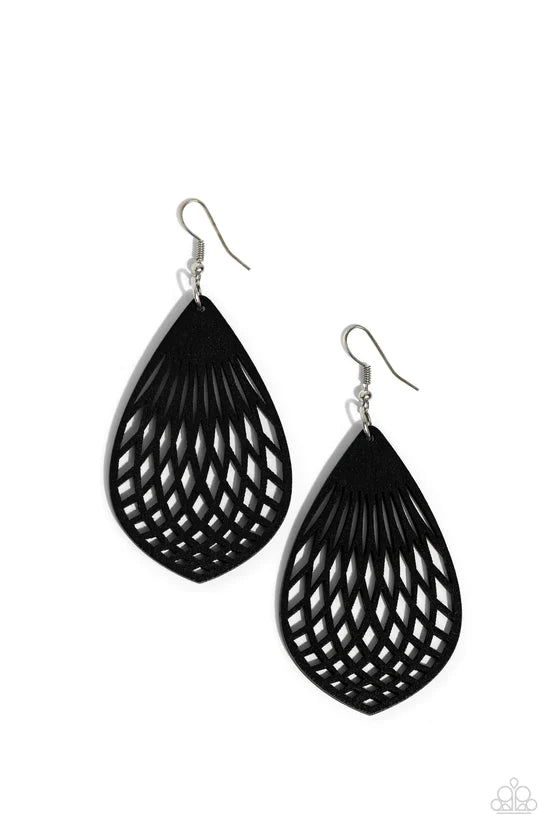 Caribbean Coral - Black ♥ Earrings