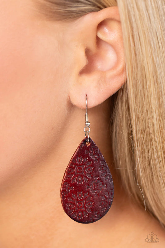 Stylishly Subtropical - Brown ♥ Earrings