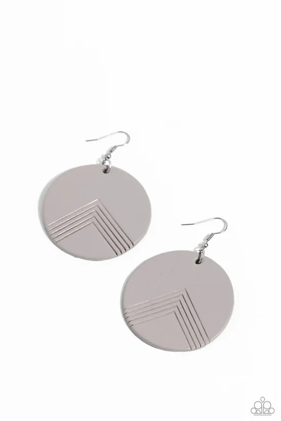 On the Edge of Edgy - Silver ♥ Earrings