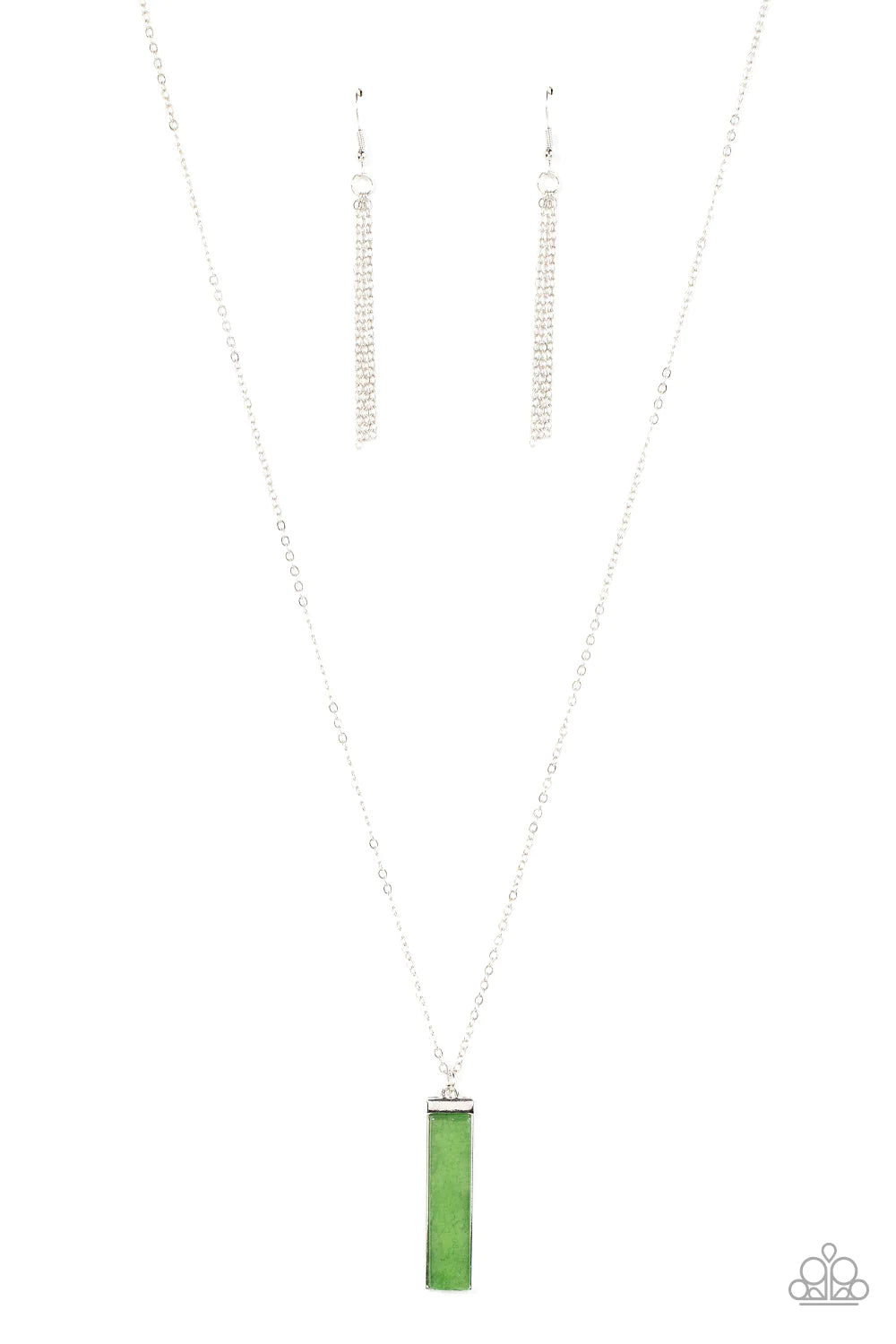 Set in GEMSTONE - Green ♥ Necklace