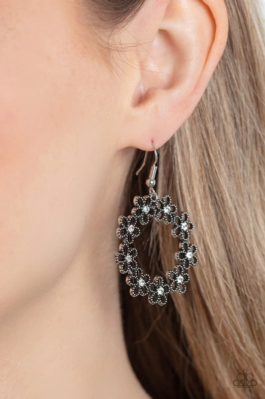 Floral Halos - White ♥ Earrings