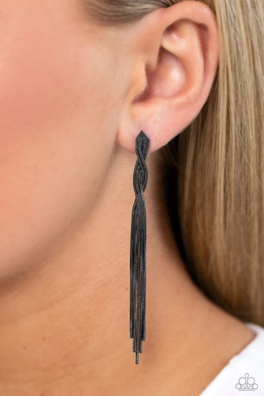 Ropin Rodeo Queen - Black ♥ Post Earrings