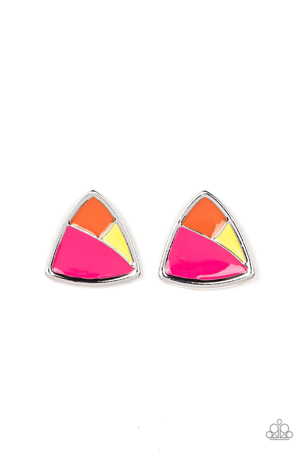 Kaleidoscopic Collision - Multi ♥ Post Earrings