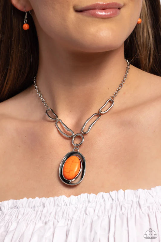 Sandstone Stroll - Orange ♥ Necklace