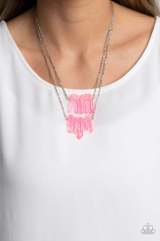 Crystal Catwalk - Pink ♥ Necklace