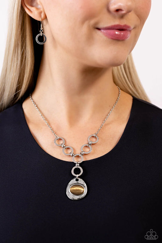 ♥ Get OVAL It - Brown ♥ Necklace