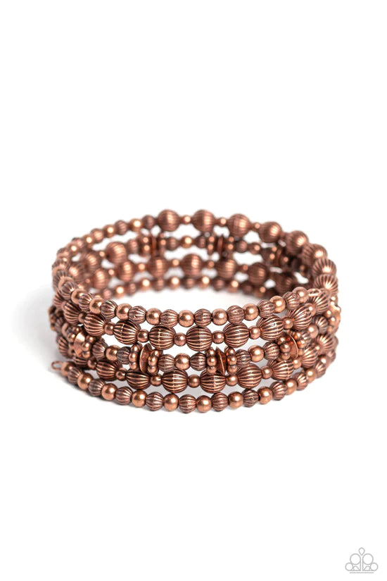 ♥ Striped Stack - Copper ♥ Bracelet