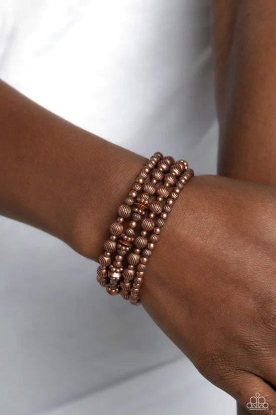 ♥ Striped Stack - Copper ♥ Bracelet