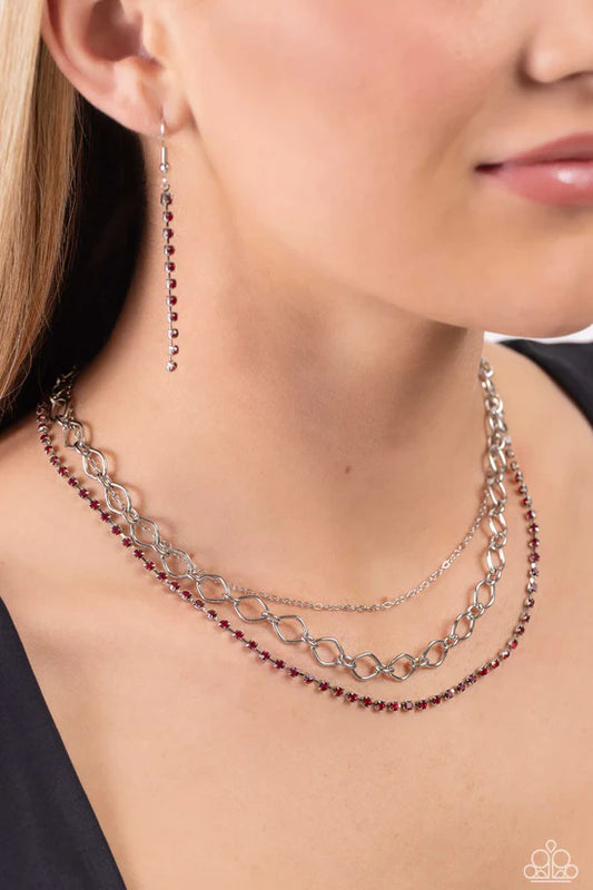 ♥ Tasteful Tiers - Red ♥ Necklace