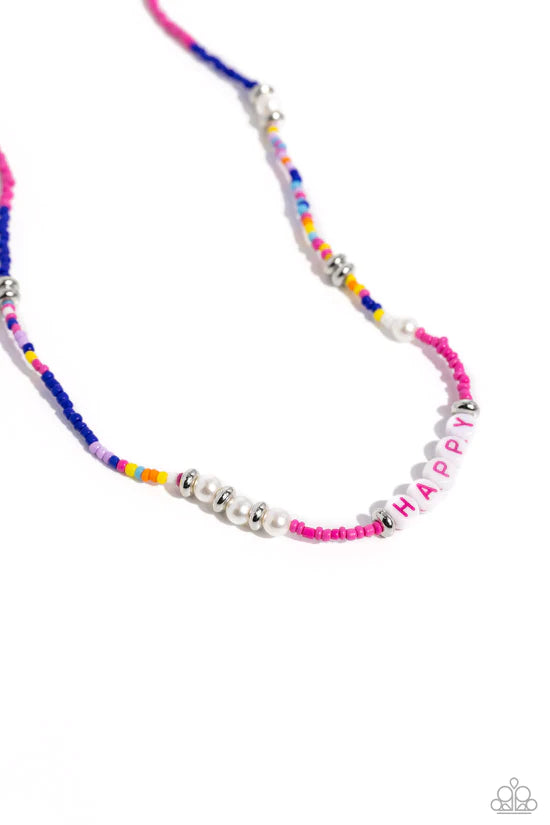 ♥ Happy to See You - Pink ♥ Necklace