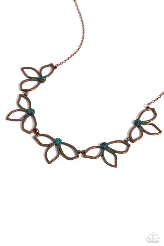 Petal Pageantry - Copper ♥ Necklace