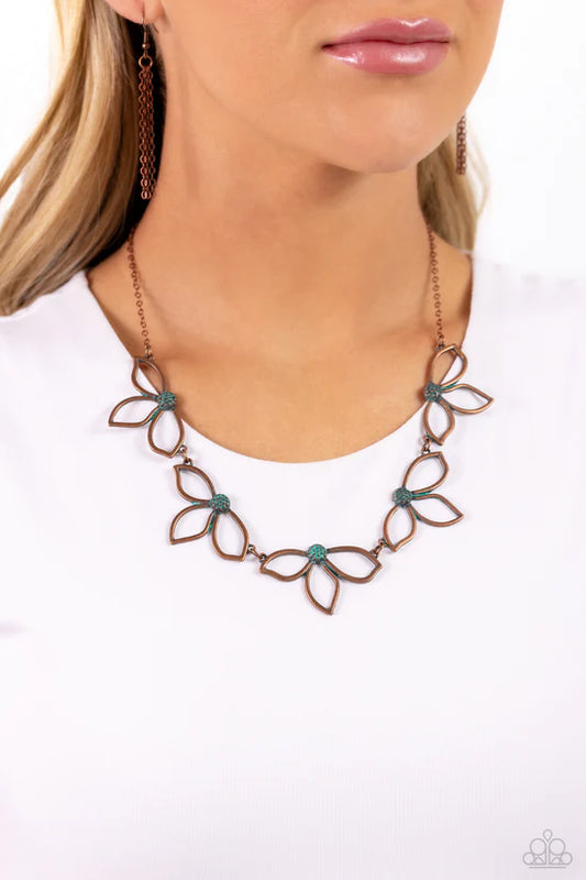 Petal Pageantry - Copper ♥ Necklace