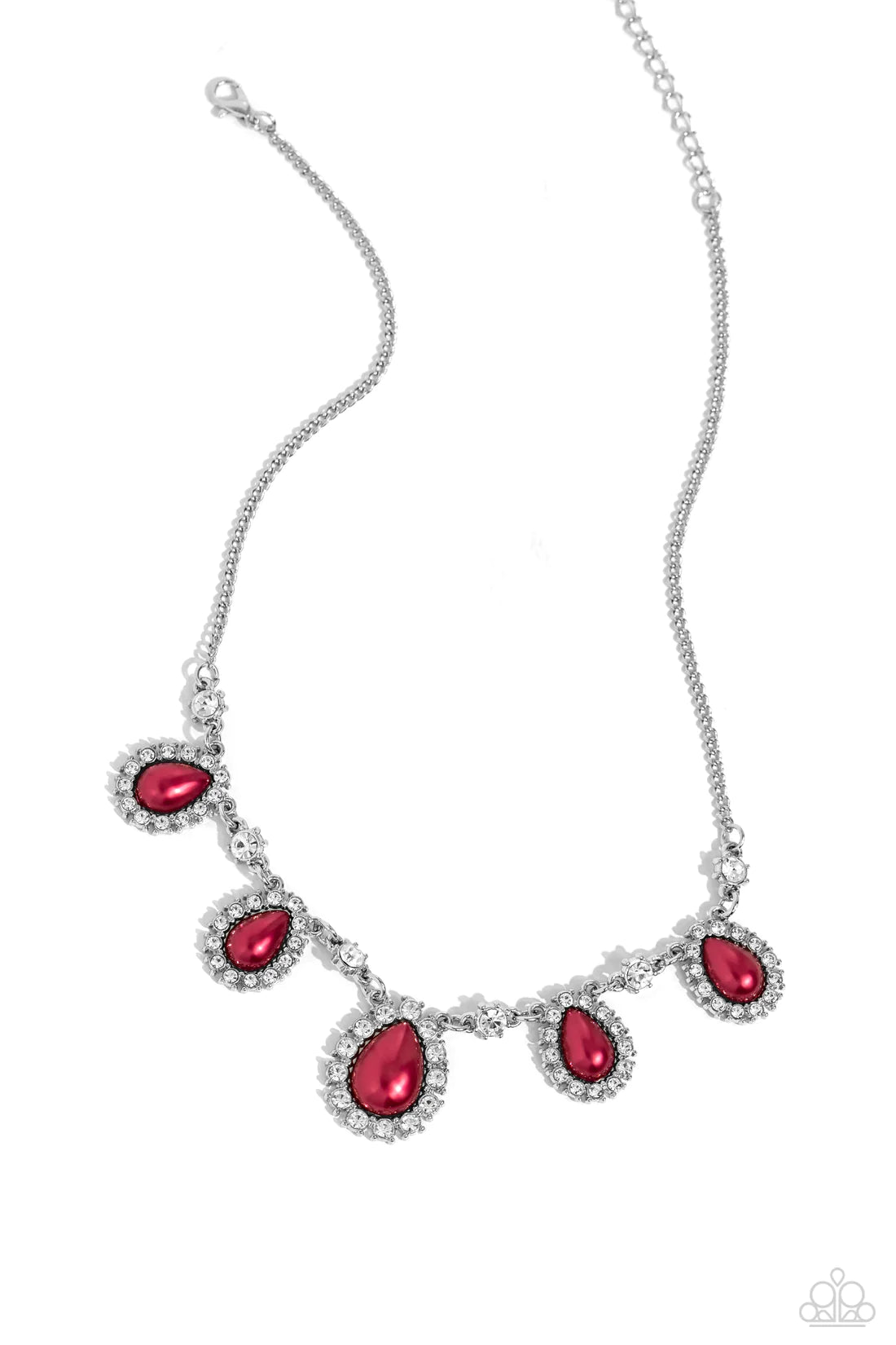 Teardrop Team - Red ♥ Necklace