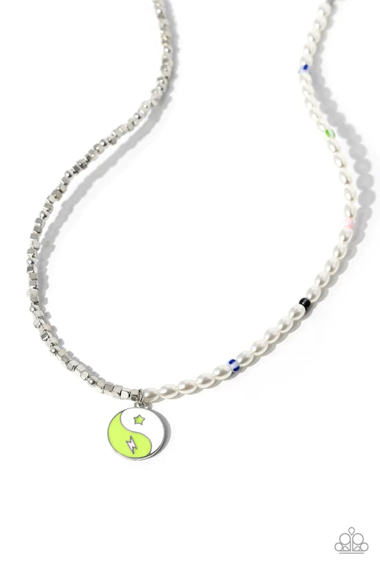 ♥ Youthful Yin and Yang - Green ♥ Necklace