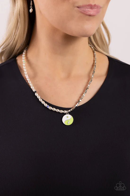 ♥ Youthful Yin and Yang - Green ♥ Necklace