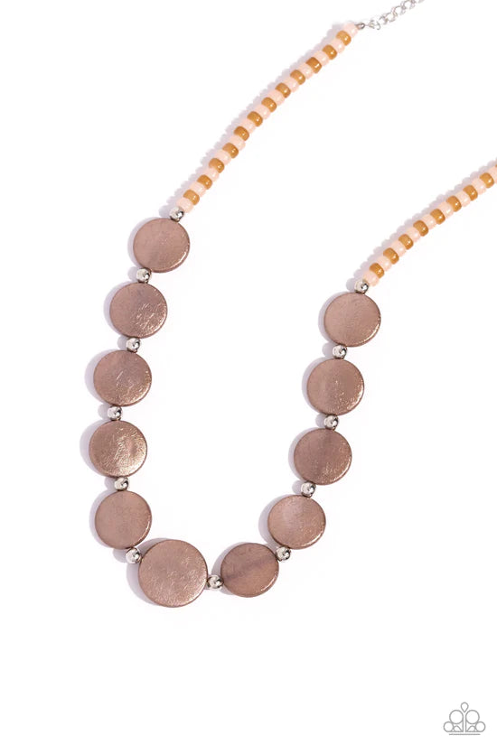 ♥ Scratched Showtime - Brown ♥ Necklace