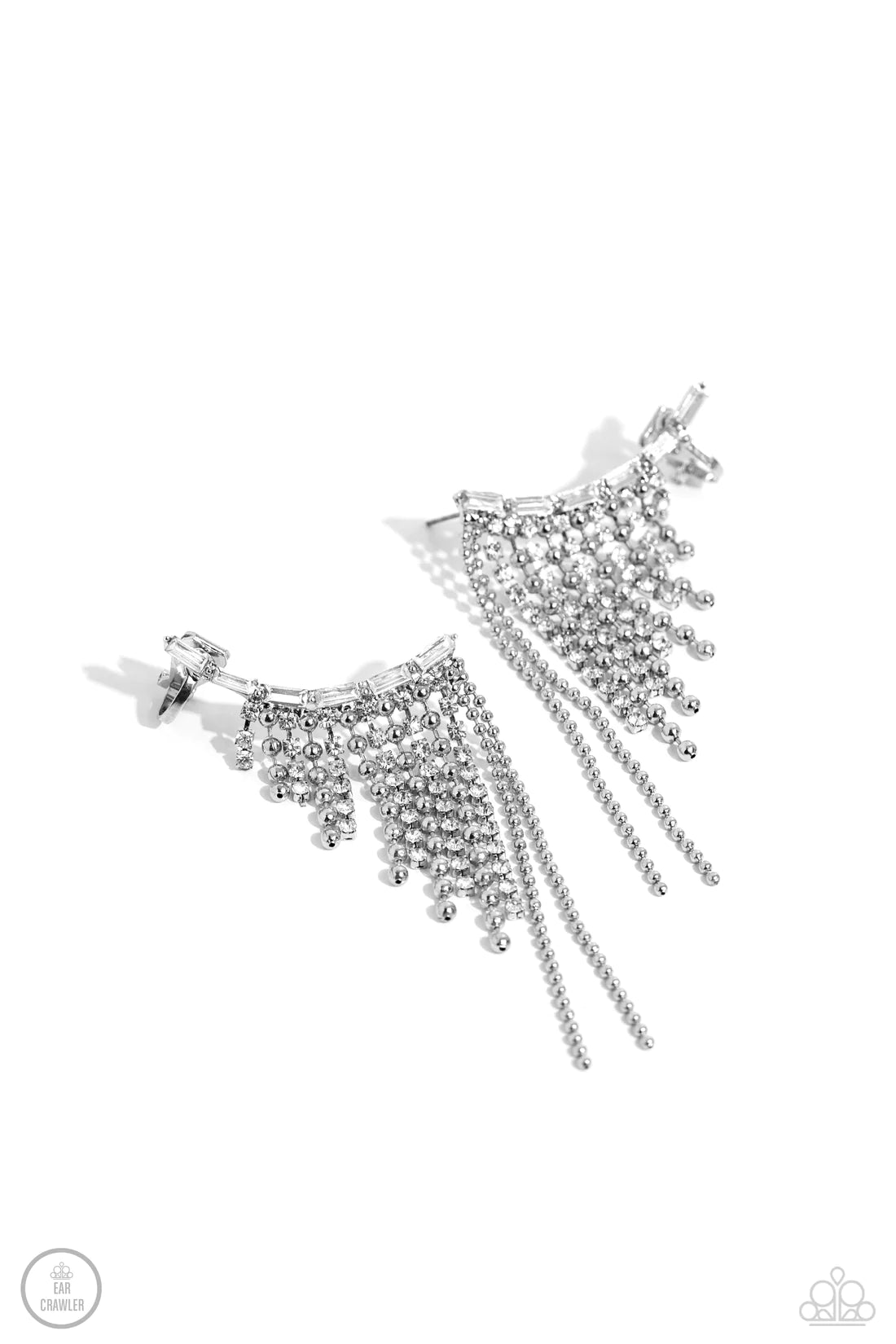 ♥ Tapered Tease - White ♥ Post Earrings