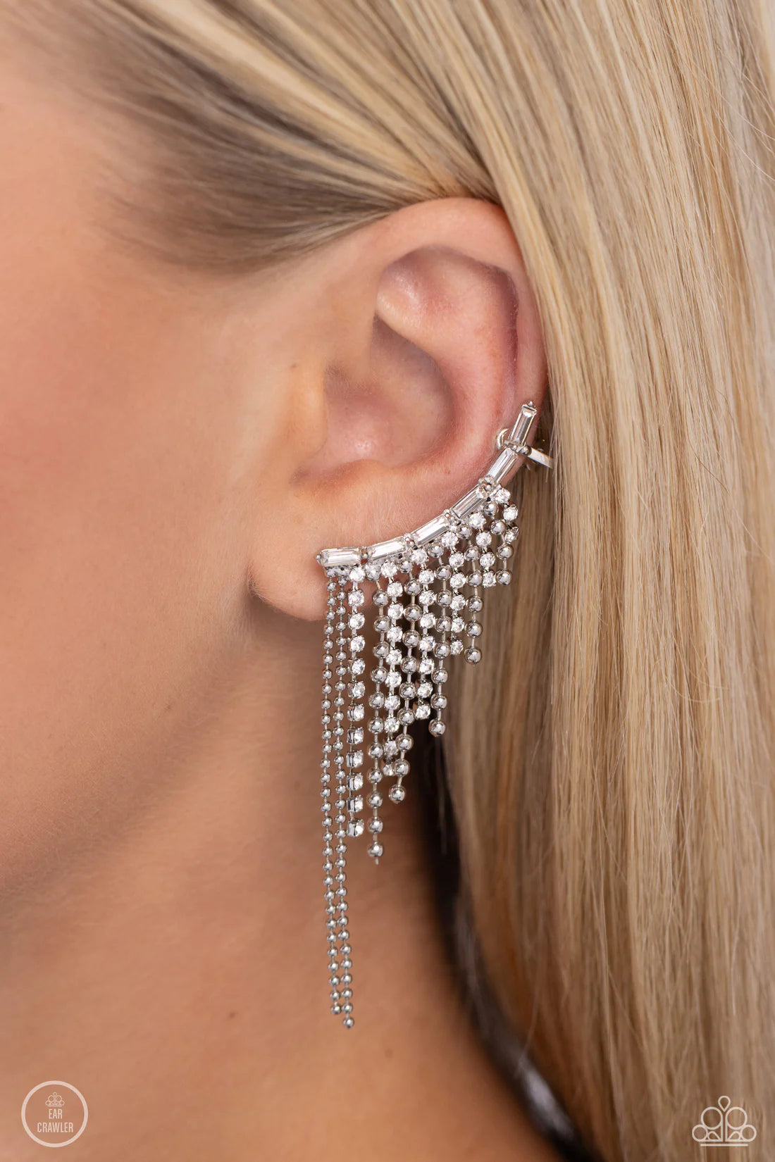 ♥ Tapered Tease - White ♥ Post Earrings