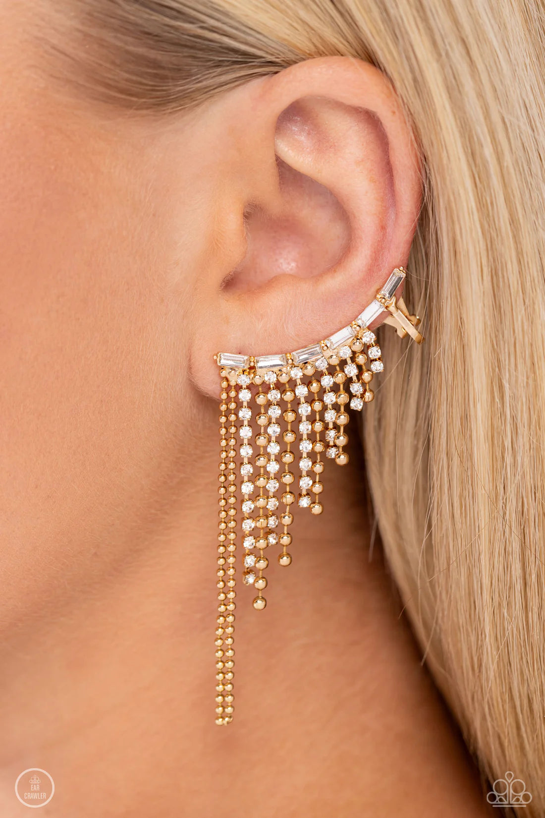 ♥ Tapered Tease - Gold ♥ Post Earrings