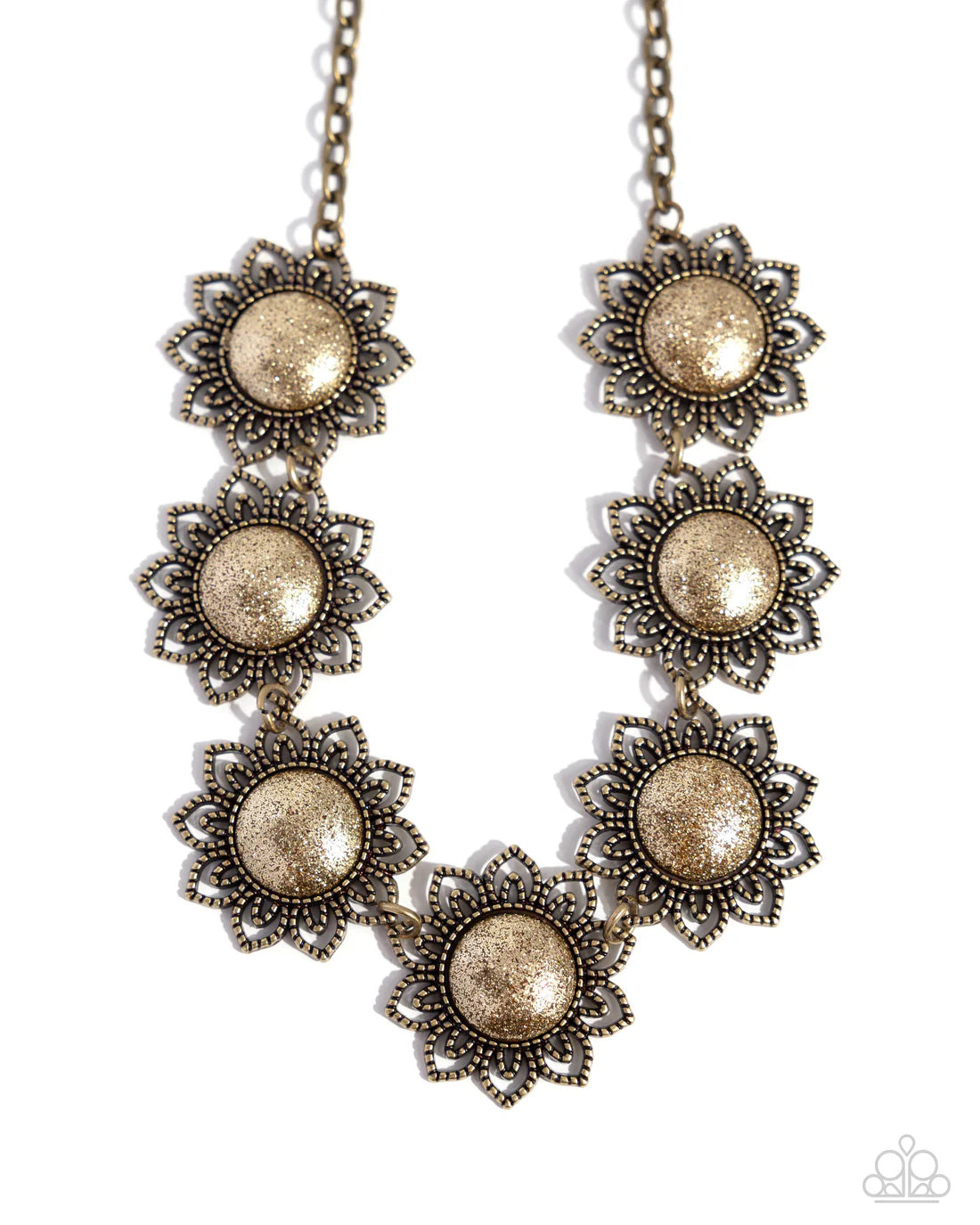 The GLITTER Takes It All - Brass ♥ Necklace