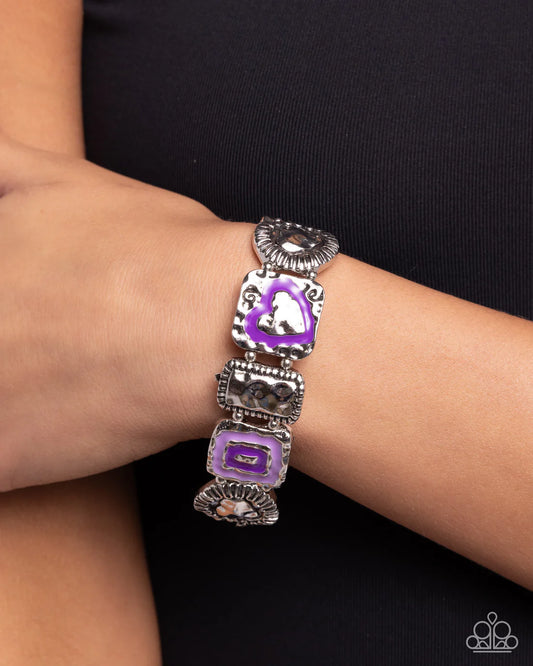 Hammered History - Purple ♥ Bracelet