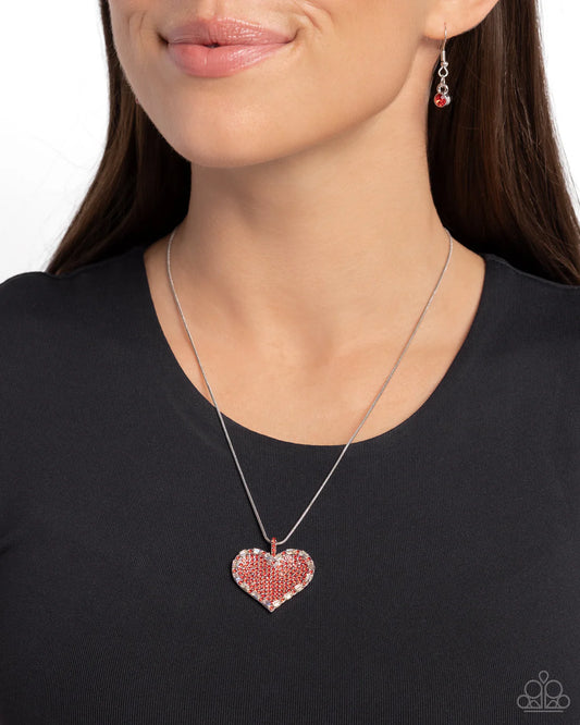 Paparazzi ♥ Affectionate Advance - Red ♥ Necklace