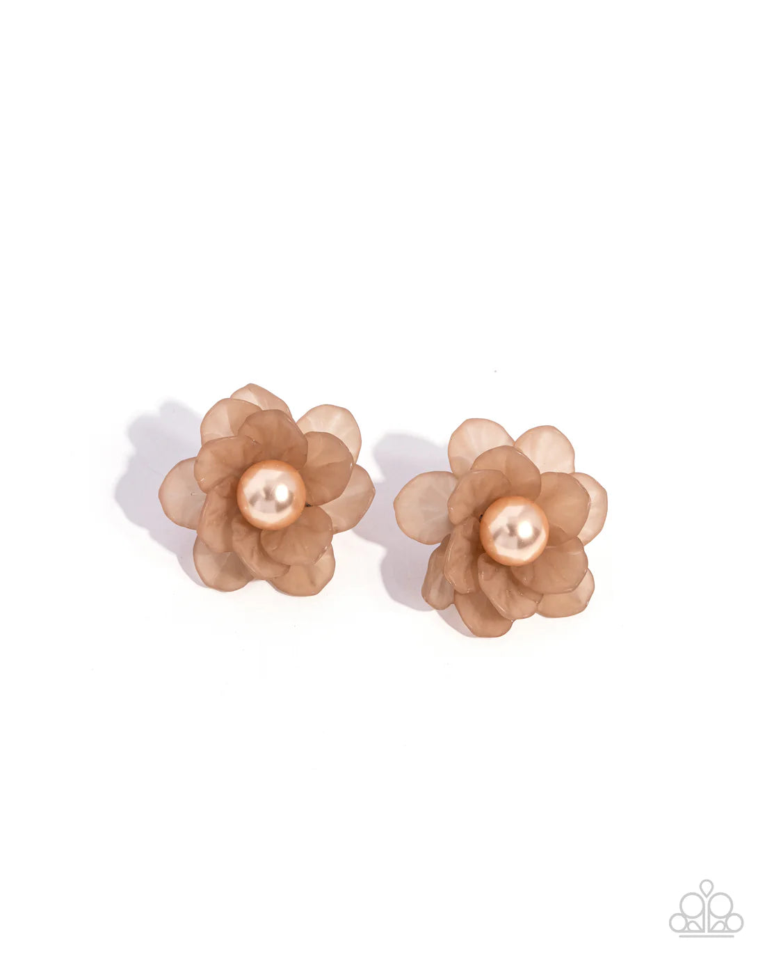 Blooming Backdrop - Brown ♥ Post Earrings