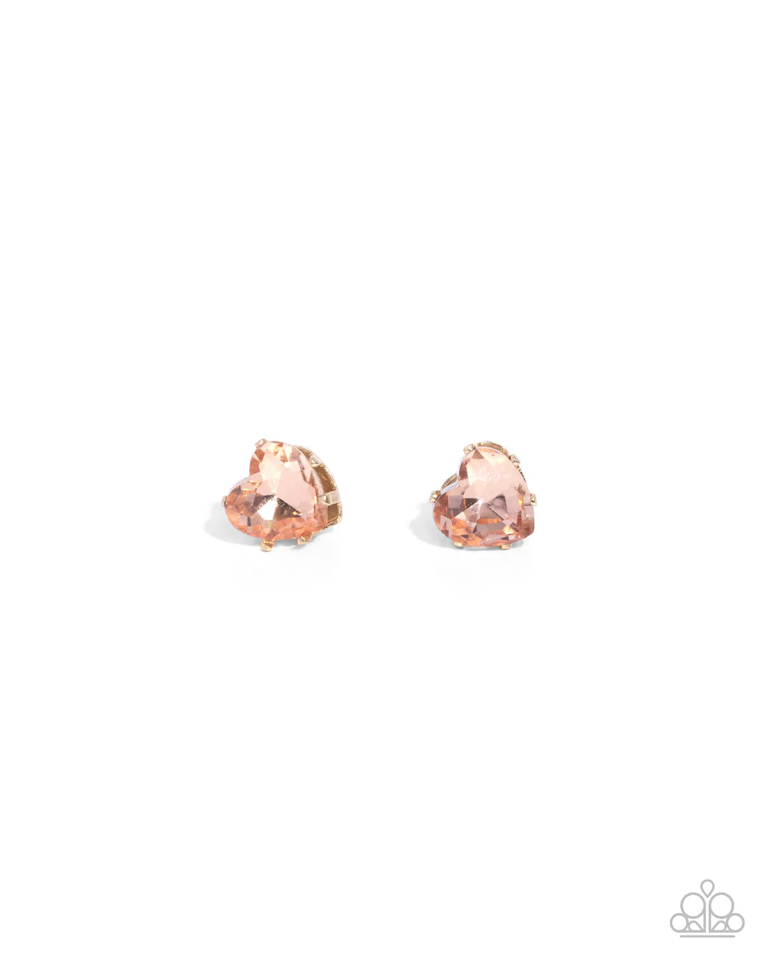 Sweetheart Stunner - Gold ♥ Post Earrings