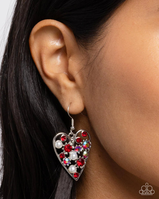 Unbelievable Shimmer - Red ♥ Earrings