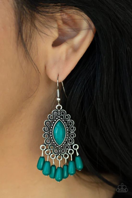 Private Villa - Green ♥ Earrings