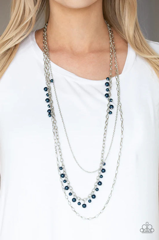 Pearl Pageant - Blue ♥ Necklace