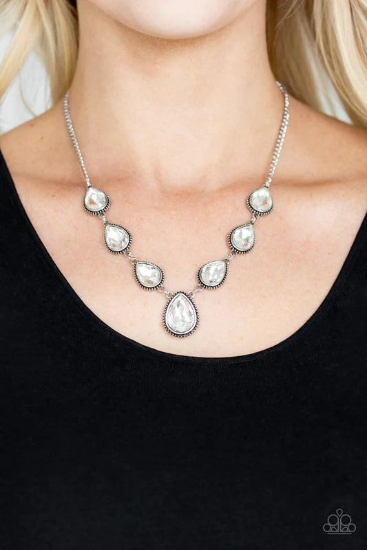 Socialite Social - White ♥ Necklace