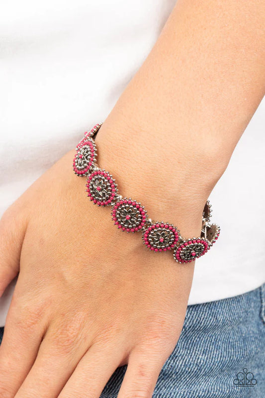 Bohemian Flowerbed - Pink ♥ Bracelet