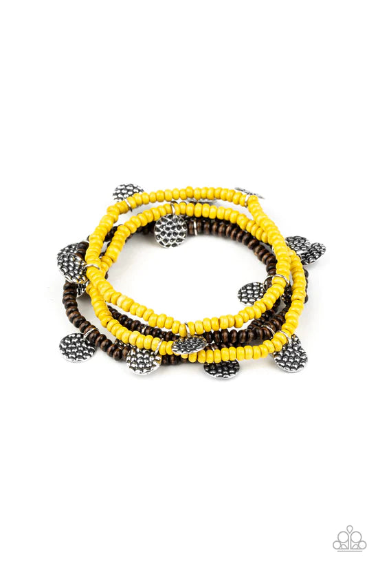 WOODnt Count It - Yellow ♥ Bracelet