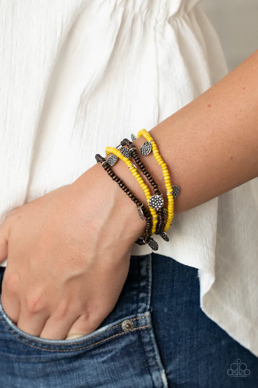 WOODnt Count It - Yellow ♥ Bracelet