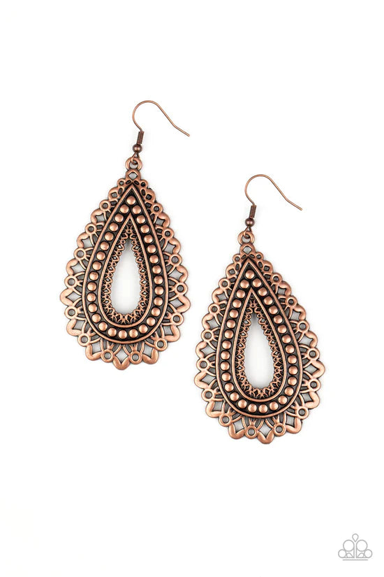 Texture Garden - Copper ♥ Earrings