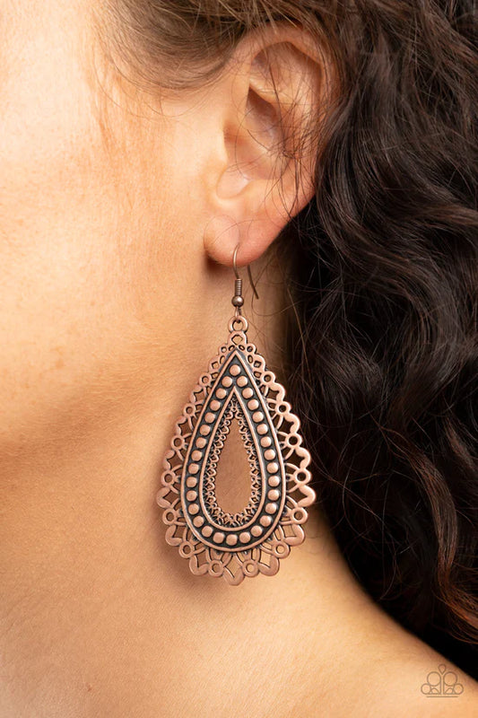 Texture Garden - Copper ♥ Earrings