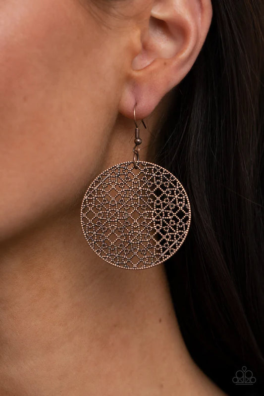 Metallic Mosaic - Copper ♥ Earrings