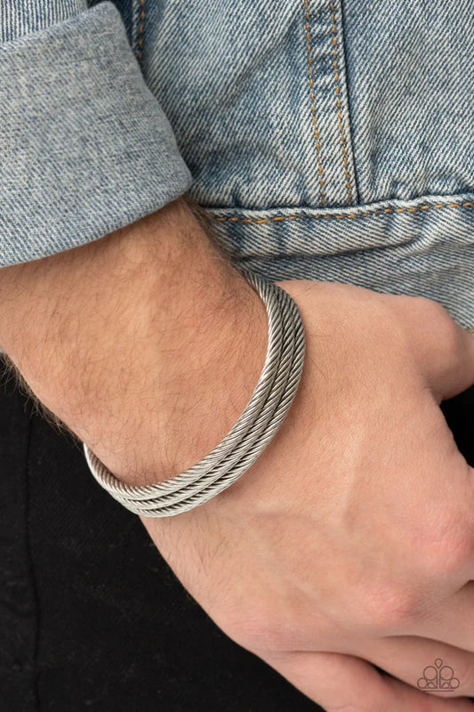 Armored Cable - Silver ♥ Mens Bracelet