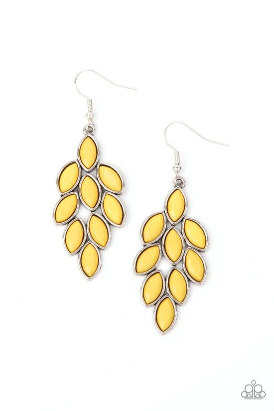 Flamboyant Foliage - Yellow ♥ Earrings