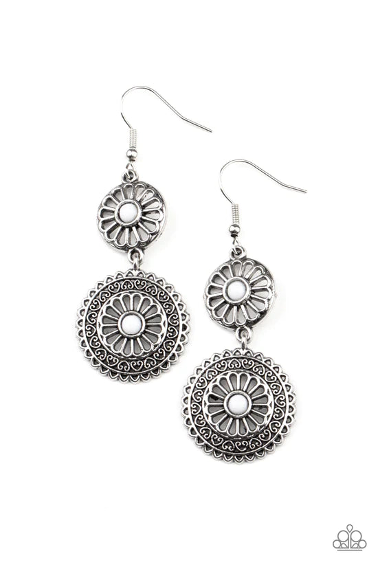 Keep It WHEEL - White ♥ Earrings