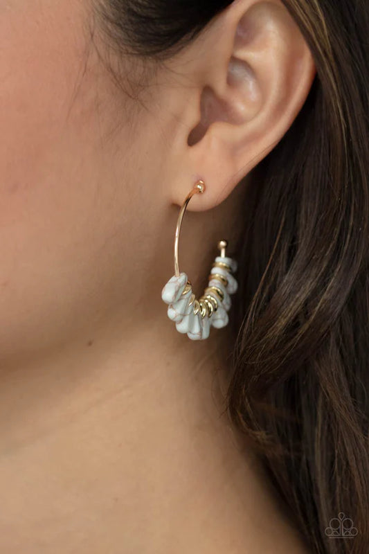 Poshly Primitive - White ♥ Earrings