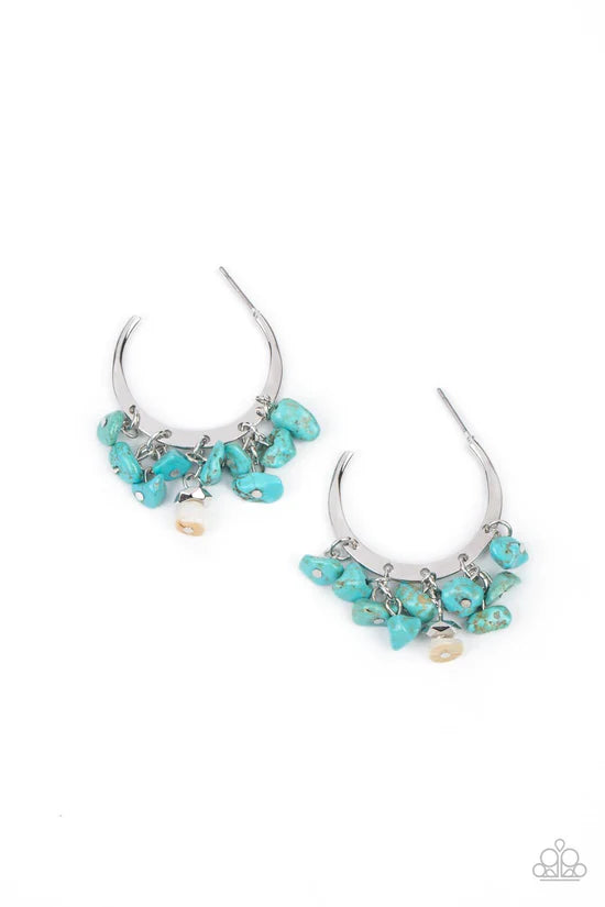 Gorgeously Grounding - Blue ♥ Earrings