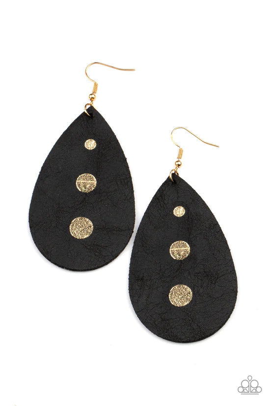 Rustic Torrent - Black ♥ Earrings